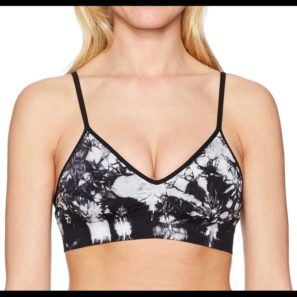 New Mae Women’s Seamless Black Tie Dye Bralette size M